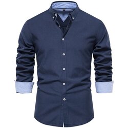 Kleidung Herren Langärmelige Hemden Atom SH700 Blau