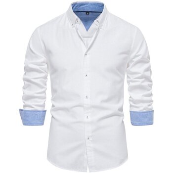 Kleidung Herren Langärmelige Hemden Atom SH700 Weiss