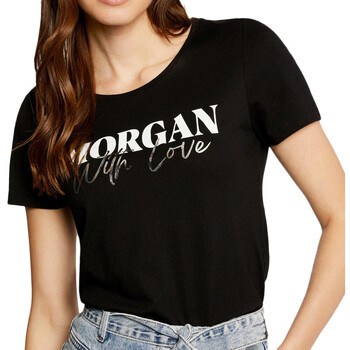 Kleidung Damen T-Shirts & Poloshirts Morgan 241-DUNE Schwarz