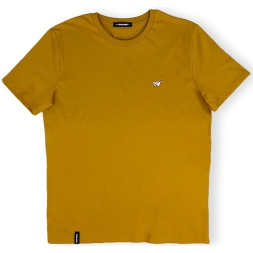 Kleidung Herren T-Shirts & Poloshirts Organic Monkey T-Shirt Paper Plane - Mustard Gelb