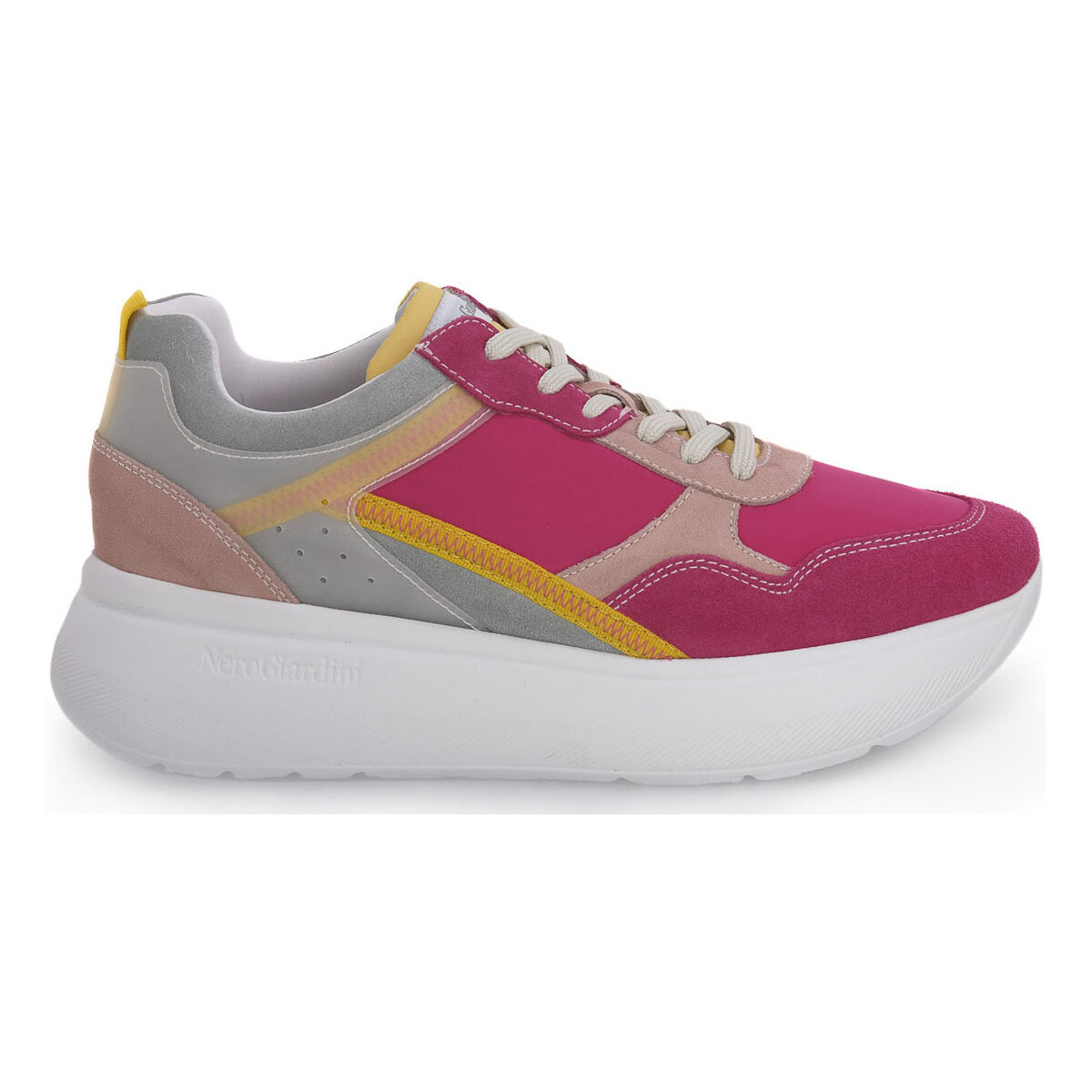 Sneakers nero giardini rosa sales