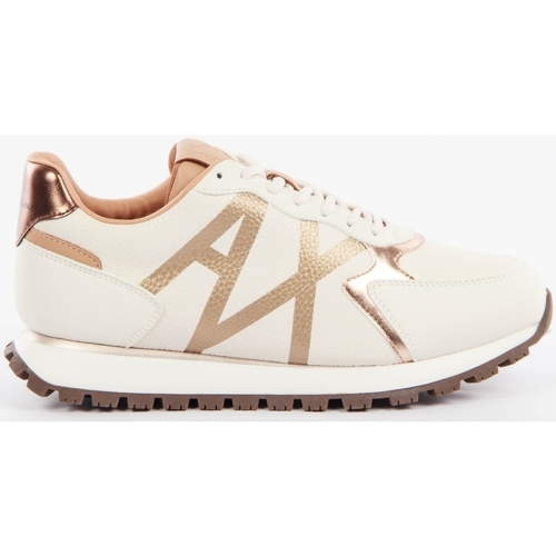 Schuhe Damen Sneaker Low EAX AX luxe Beige