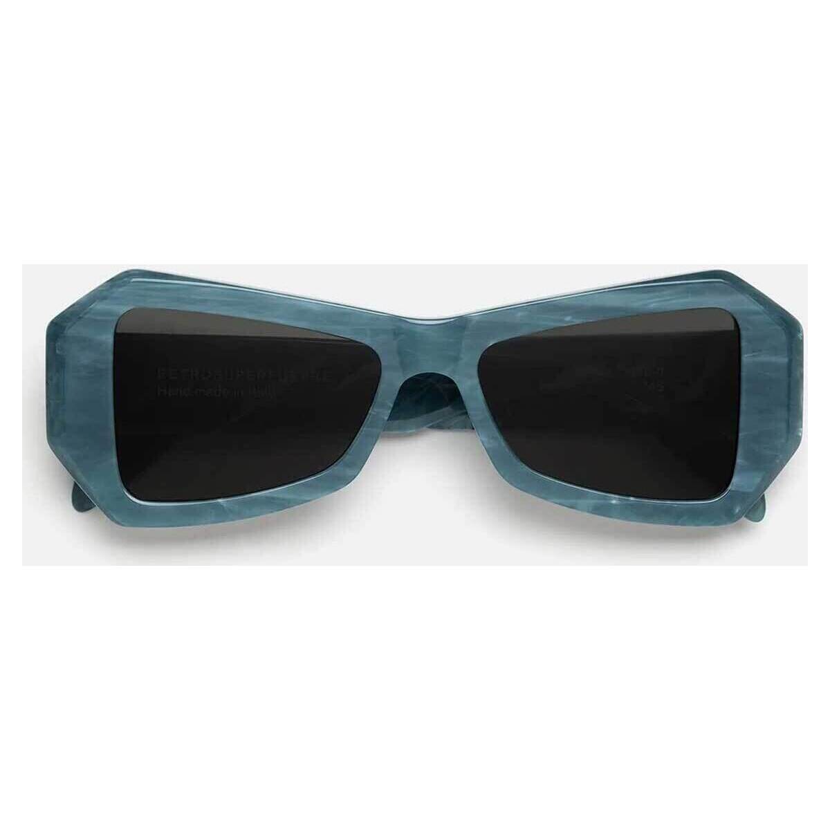 Uhren & Schmuck Sonnenbrillen Retrosuperfuture Tempio Blau Marmor BJR Sonnenbrille Blau