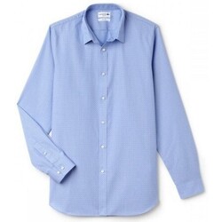Kleidung Herren Langärmelige Hemden Lacoste CH4078 Blau