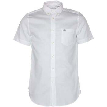 Kleidung Herren Kurzärmelige Hemden Lacoste CH0221 Weiss