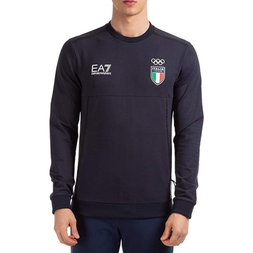 Kleidung Herren Sweatshirts Emporio Armani EA7 3HPMC1-PCOMZ Blau