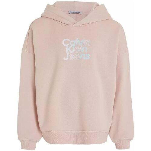 Kleidung Mädchen Sweatshirts Calvin Klein Jeans  Rosa