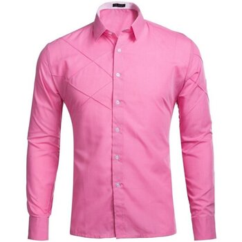 Kleidung Herren Langärmelige Hemden Deli.s GD017 Rosa