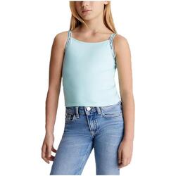 Kleidung Mädchen T-Shirts Calvin Klein Jeans  Blau