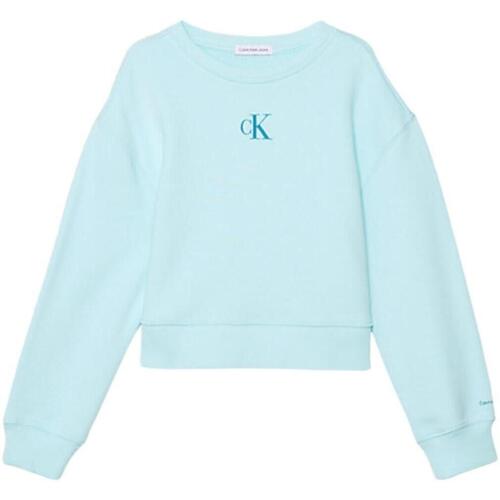 Kleidung Mädchen Sweatshirts Calvin Klein Jeans  Blau