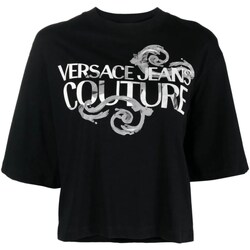 Kleidung Damen Langärmelige Polohemden Versace Jeans Couture 76HAHG01-CJ00G Schwarz