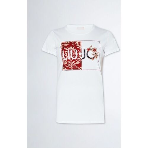 Kleidung Damen T-Shirts & Poloshirts Liu Jo MA4340 JS923-N9335 Weiss