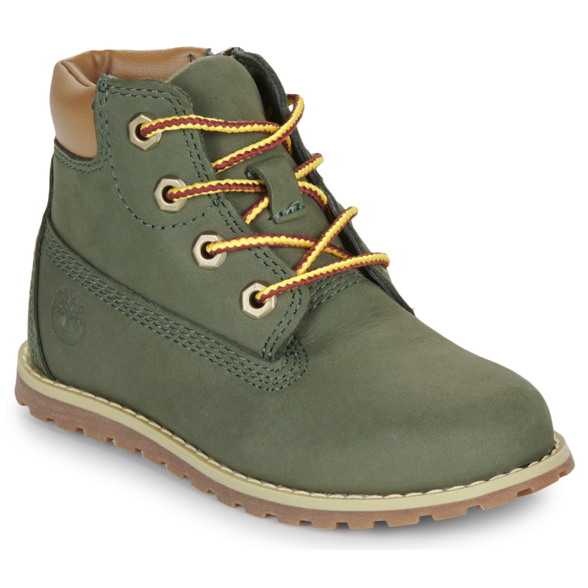 Schuhe Kinder Boots Timberland POKEY PINE MID LACE UP WITH ZIP Grün