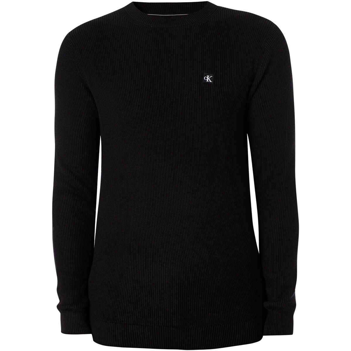 Kleidung Herren Sweatshirts Calvin Klein Jeans Sweatshirt mit besticktem Abzeichen Schwarz
