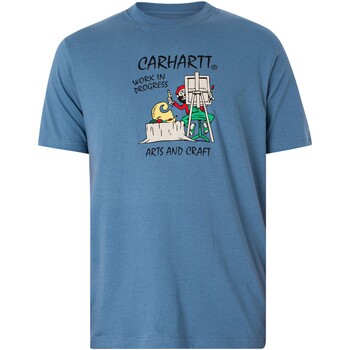 Kleidung Herren T-Shirts Carhartt Art Supply T-Shirt Blau