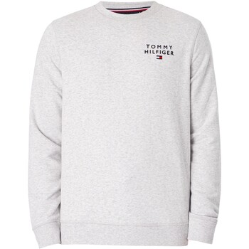 Tommy Hilfiger Lounge-Sweatshirt mit aufgesticktem Logo Grau