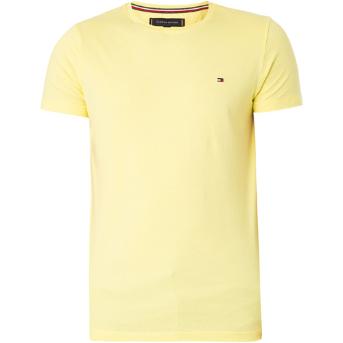 Kleidung Herren T-Shirts Tommy Hilfiger Extra schmales Stretch-T-Shirt Gelb