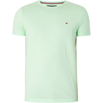 Kleidung Herren T-Shirts Tommy Hilfiger Extra schmales Stretch-T-Shirt Grün