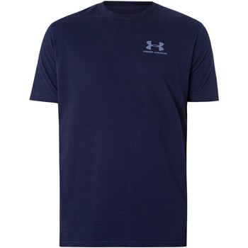 Kleidung Herren T-Shirts Under Armour Sportstyle-T-Shirt mit kurzen Ärmeln auf der linken Brust Blau