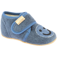 Schuhe Kinder Pantoffel Kitzbuehel Frottee Blau