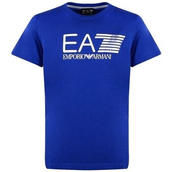 Kleidung Jungen T-Shirts Emporio Armani EA7 3ZBT53-BJ02Z Blau
