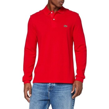 Kleidung Herren Langärmelige Polohemden Lacoste L1312 Rot