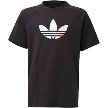 Kleidung Jungen T-Shirts adidas Originals GN7434 Schwarz