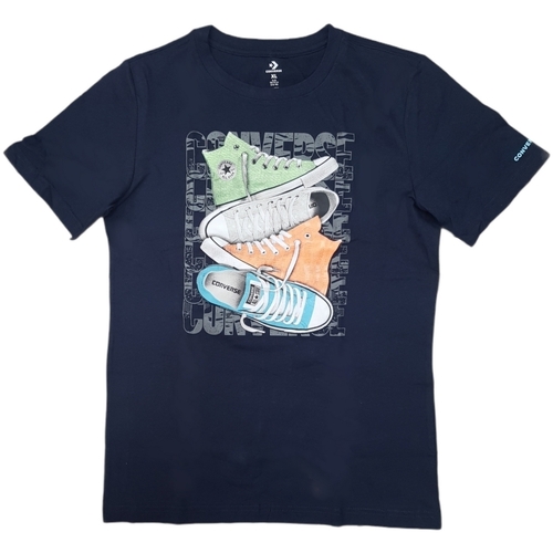 Kleidung Jungen T-Shirts Converse 8CB396 Blau