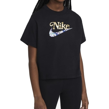 Kleidung Mädchen T-Shirts Nike DH5747 Schwarz