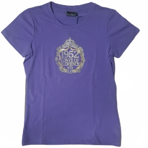 Kleidung Damen T-Shirts Conte Of Florence 04AABS Violett