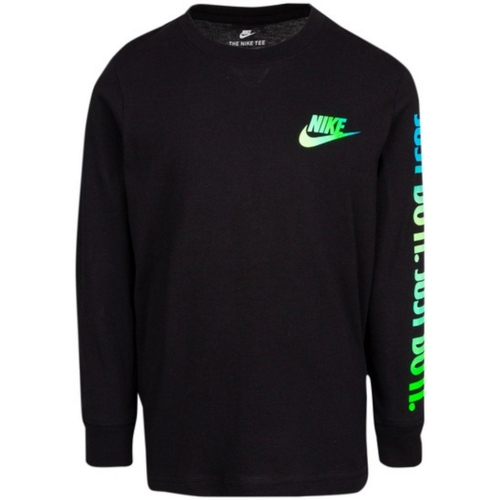 Kleidung Jungen Langarmshirts Nike 86I027 Schwarz