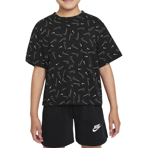 Kleidung Mädchen T-Shirts Nike DJ6935 Schwarz