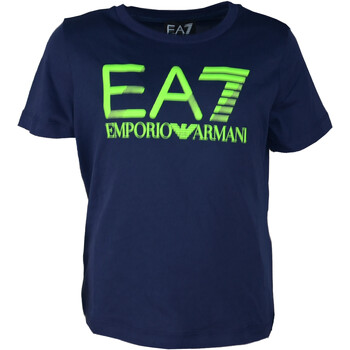 Kleidung Jungen T-Shirts Emporio Armani EA7 3LBT68-BJ02Z Blau