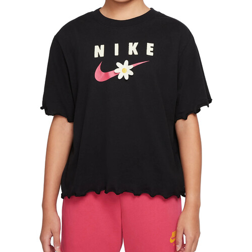 Kleidung Mädchen T-Shirts Nike DO1351 Schwarz