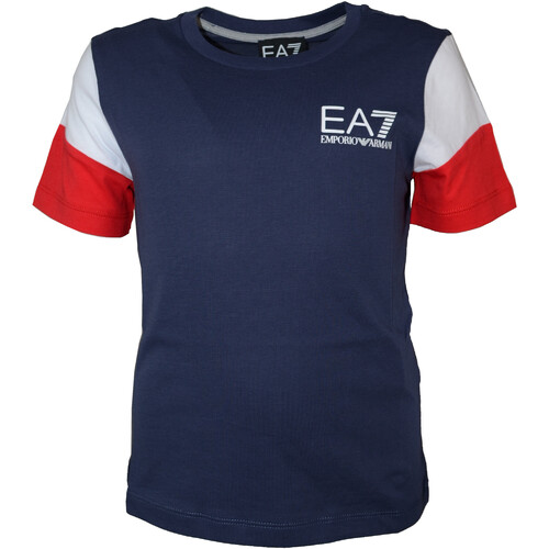 Kleidung Jungen T-Shirts Emporio Armani EA7 3LBT65-BJ02Z Blau