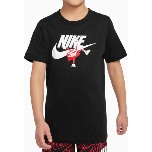 Kleidung Jungen T-Shirts Nike DO1806 Schwarz
