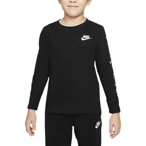 Kleidung Jungen Langarmshirts Nike 86J153 Schwarz