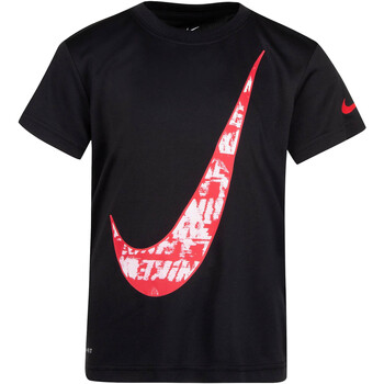 Kleidung Jungen T-Shirts Nike 86J143 Schwarz