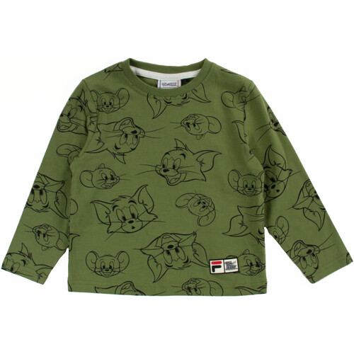 Kleidung Jungen Langarmshirts Fila FAK0113 Grün
