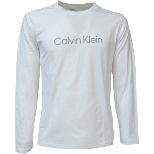 Kleidung Herren Langarmshirts Calvin Klein Jeans 00GMS2K200 Weiss
