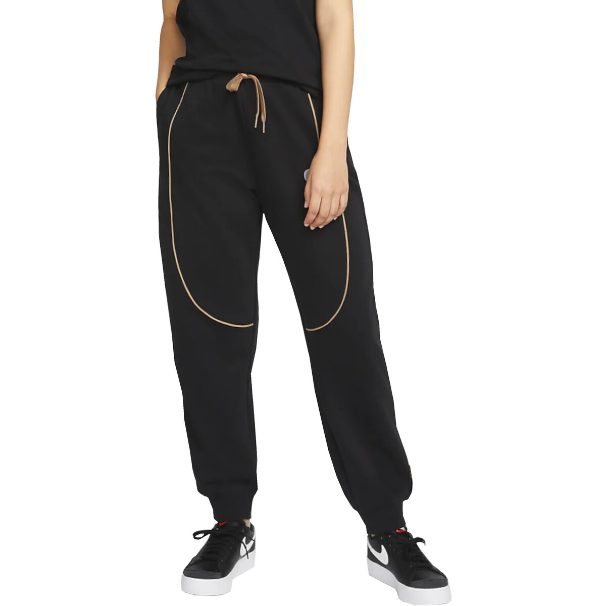 Kleidung Damen Jogginghosen Nike DQ6502 Schwarz