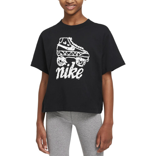 Kleidung Mädchen T-Shirts Nike DV0564 Schwarz