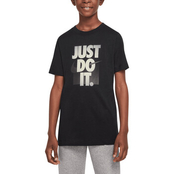Kleidung Jungen T-Shirts Nike DX9522 Schwarz