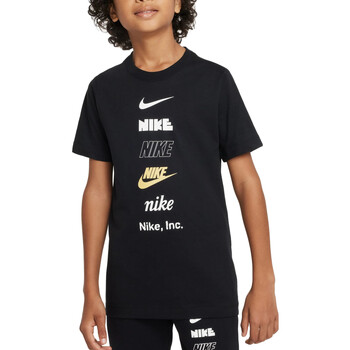 Kleidung Jungen T-Shirts Nike DX9510 Schwarz
