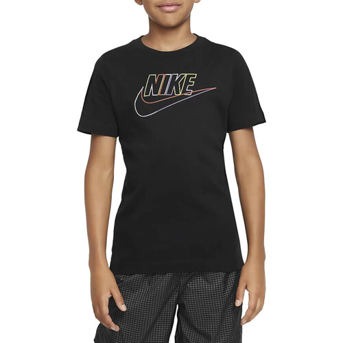 Kleidung Jungen T-Shirts Nike DX9506 Schwarz