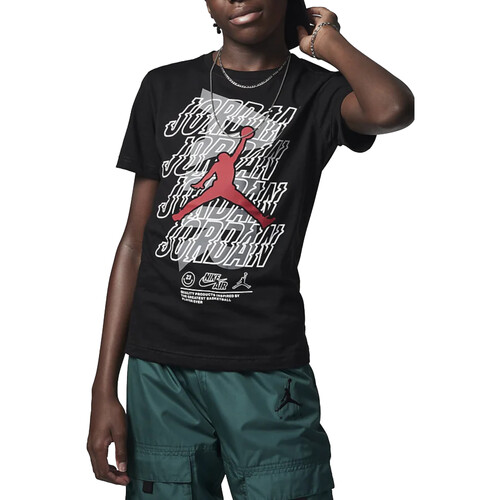 Kleidung Jungen T-Shirts Nike 95C189 Schwarz
