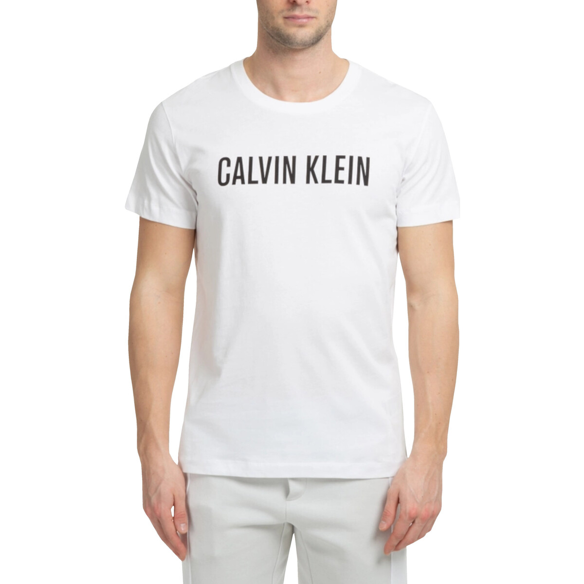 Kleidung Herren T-Shirts Calvin Klein Jeans KM0KM00836 Weiss