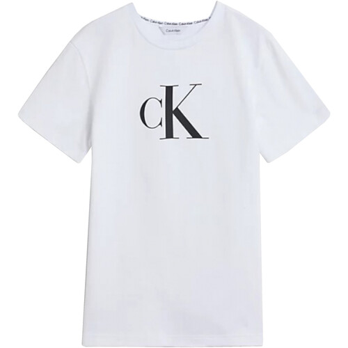 Kleidung Jungen T-Shirts Calvin Klein Jeans KZ0KZ00003 Weiss