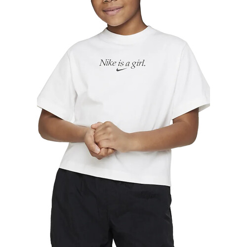 Kleidung Mädchen T-Shirts Nike FD0940 Weiss