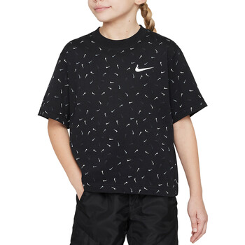 Kleidung Mädchen T-Shirts Nike FD5366 Schwarz